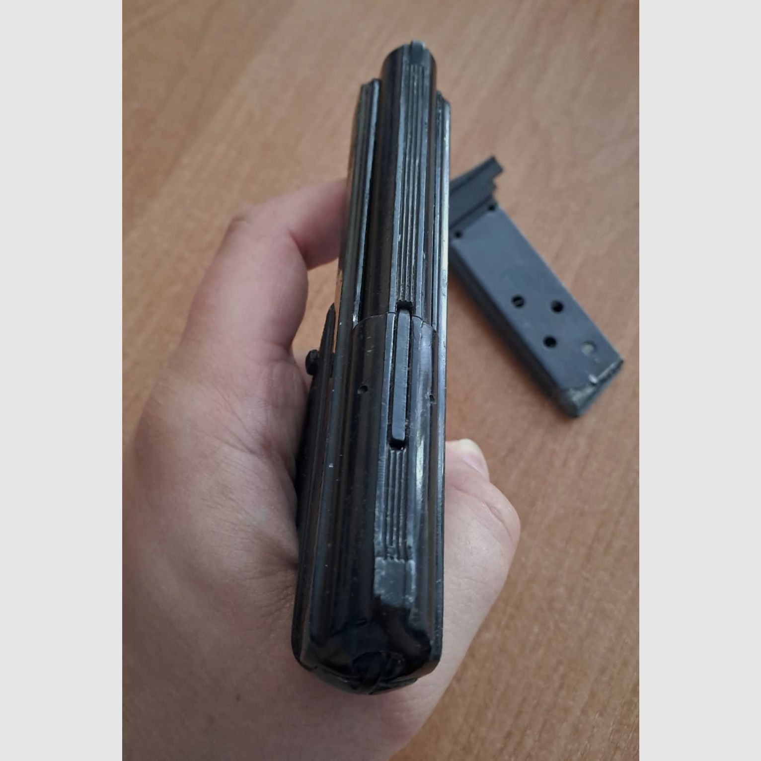 Seltene Rhöner SM 110A Kal. 8 mm Knall im PTB 45-69 von 1971! Mit OVP!