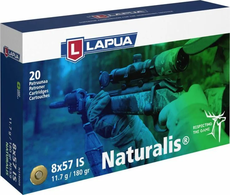 Amunicja LAPUA kal. 8x57JS Naturalis 11,7g/180gr