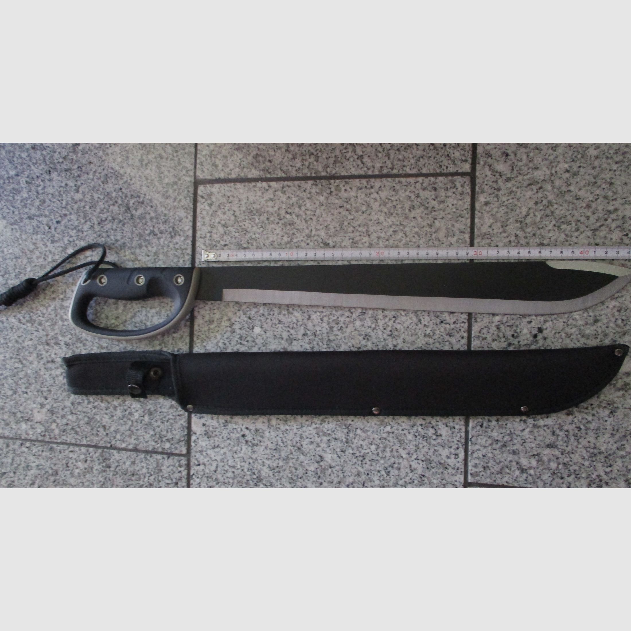 M-Tech knife + machete + knife stand, new for outdoor