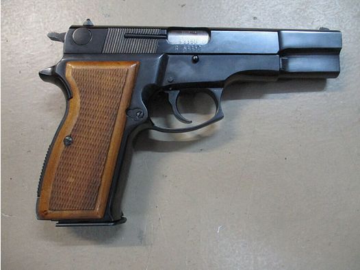 9mm Luger pistol, Luger M90, replica of the FN High Power Luger