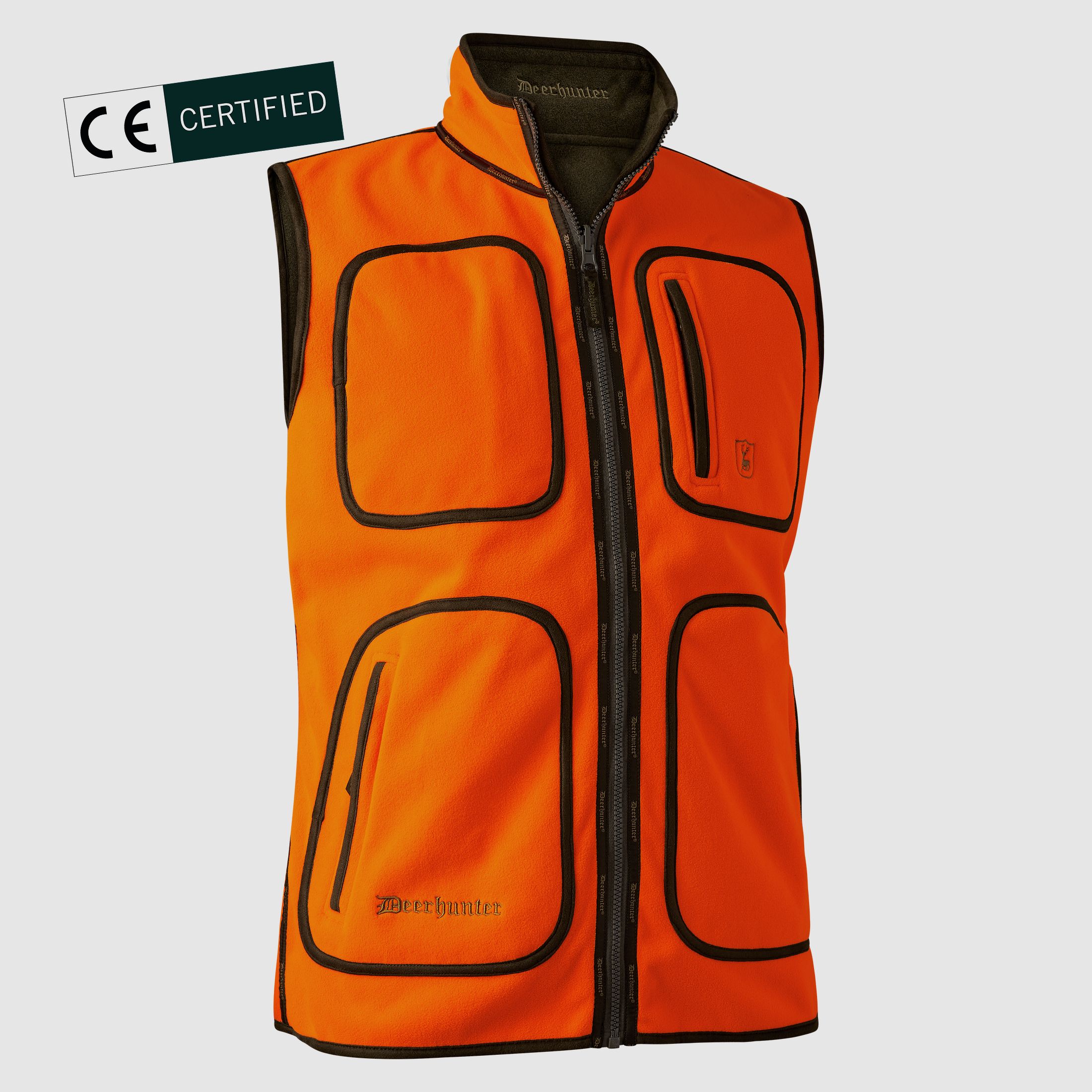 Gamekeeper Wendbare Fleece Weste - Safety Orange – Größe: 3XL