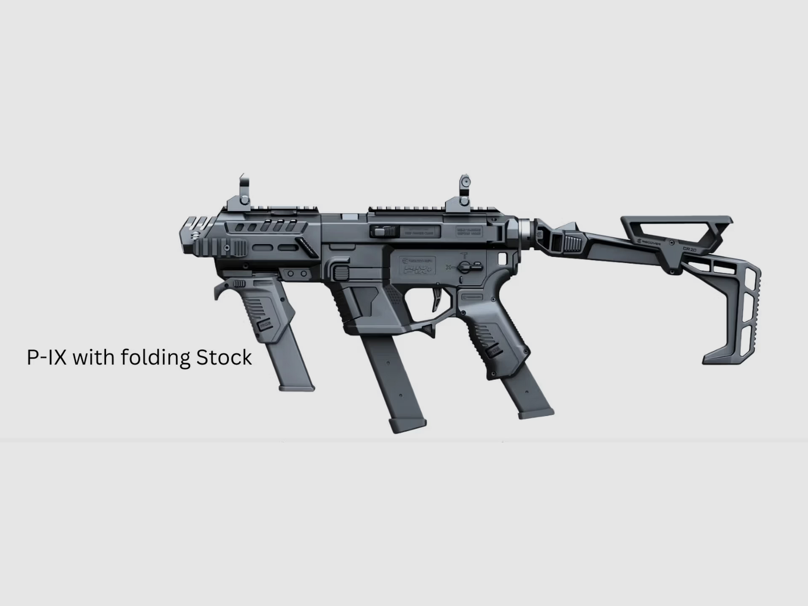 RECOVER Recover P-IX+Kit Complet avec Crosse Pliable, Plateforme AR Modulaire pour Glock 17-47