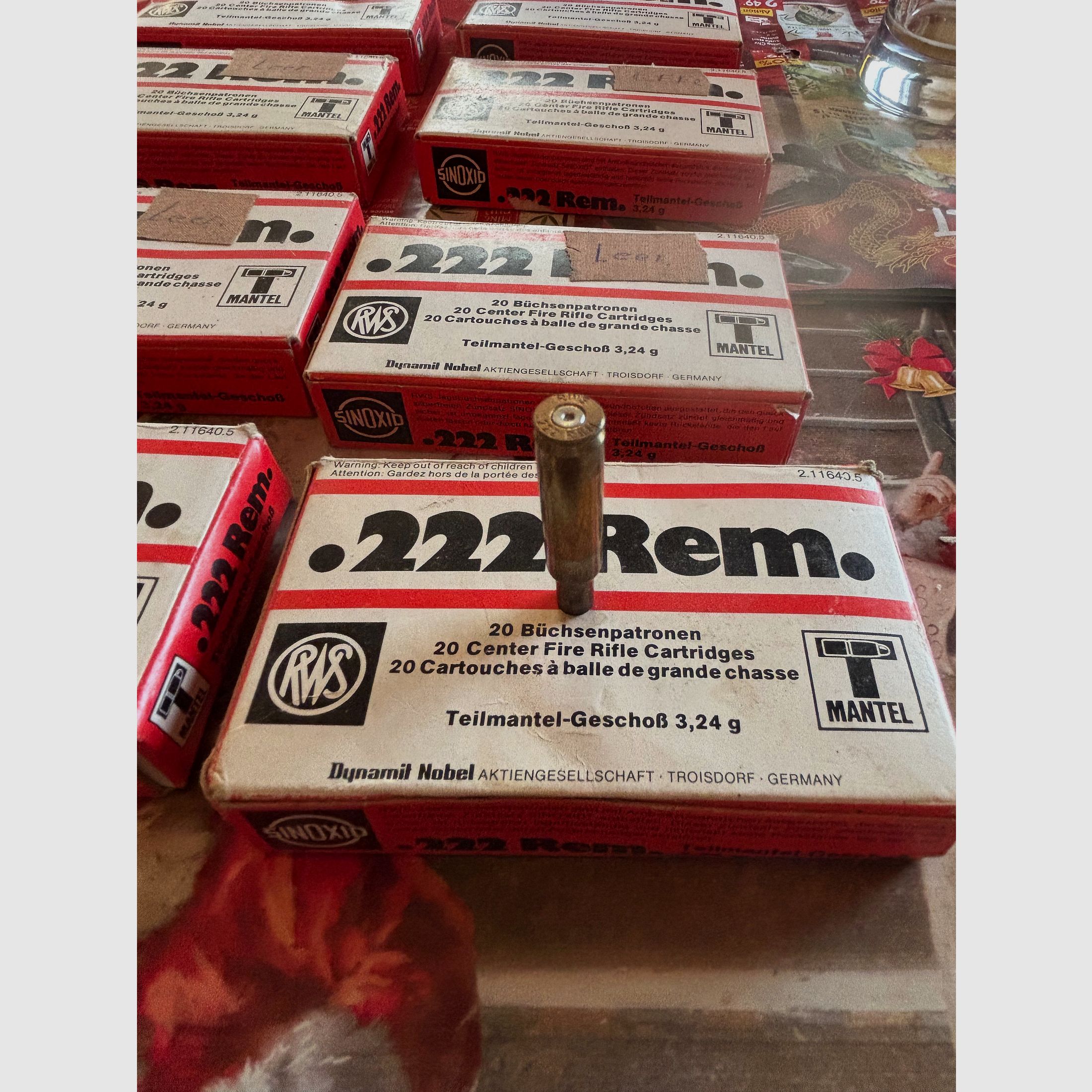 149 Abgeschlagene leere Hülsen RWS .222