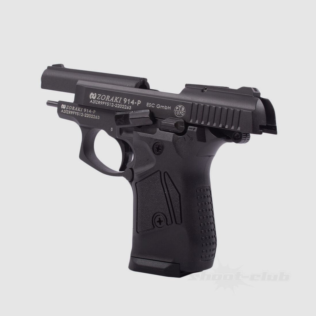 Zoraki 914-P pistolet à blanc 9mm P.A.K. bleui