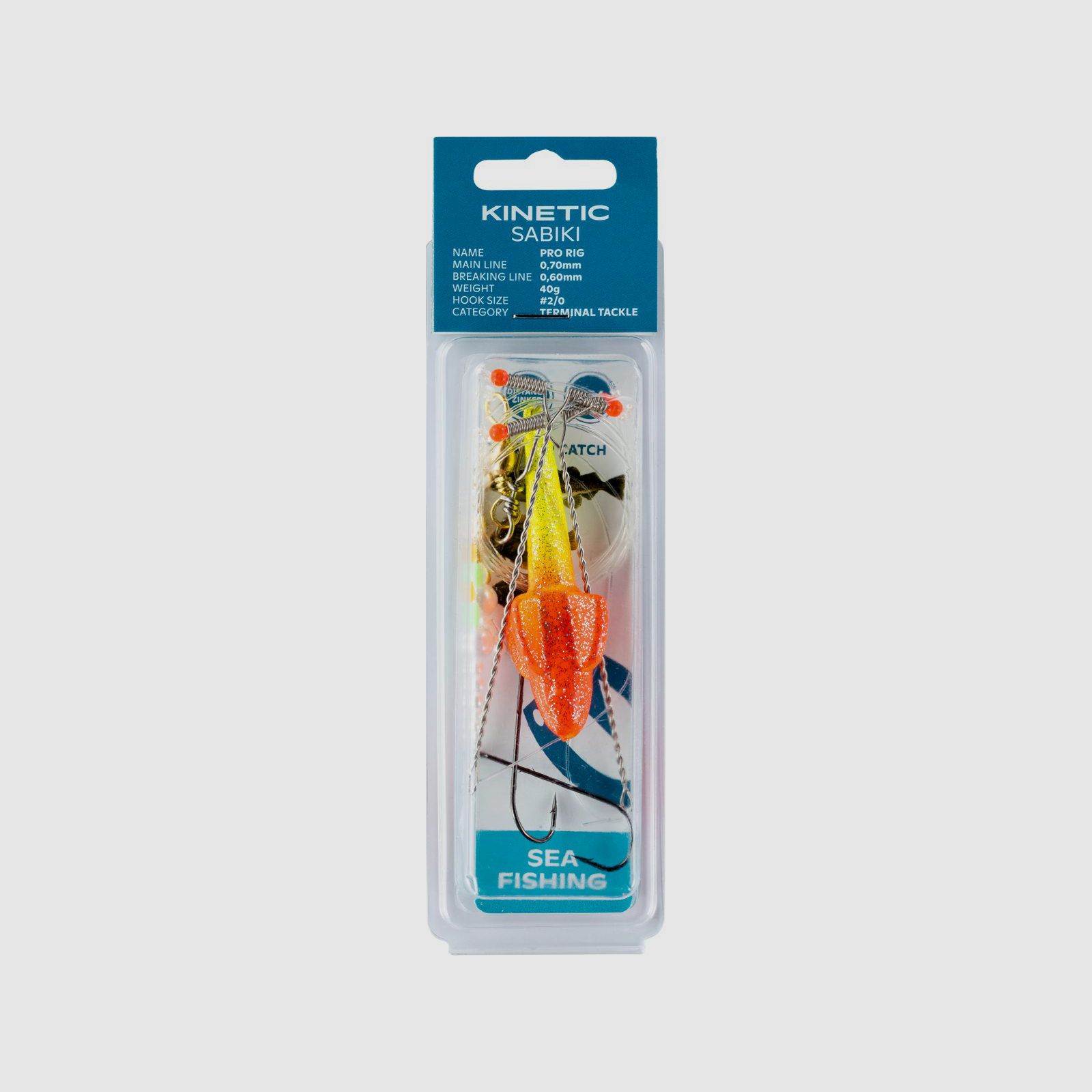Kinetic sabiki pro rig 2/0 yellow/red