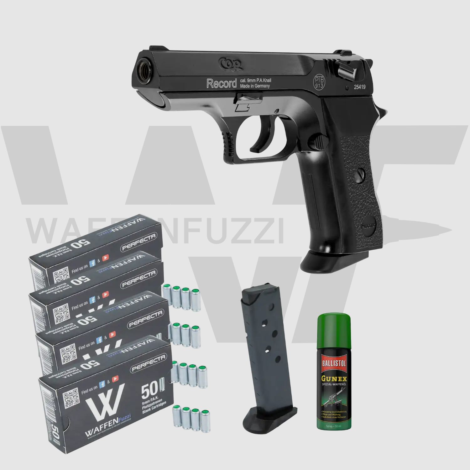 Record Cop Set de Pistolets à Blanc "M" Calibre 9mm PAK