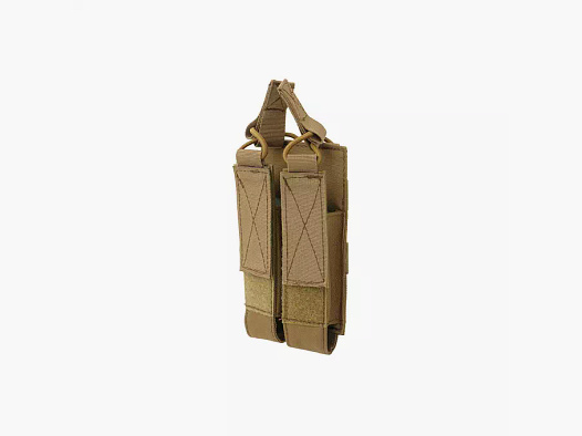 2-piece "open with straps" magazine pouch "M5/M7/M9", for Molle & belt (Tan/Coyote)