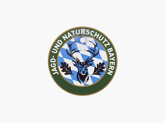 Ronde autoschild met zuignap "Jacht & Natuurbescherming" Beieren II