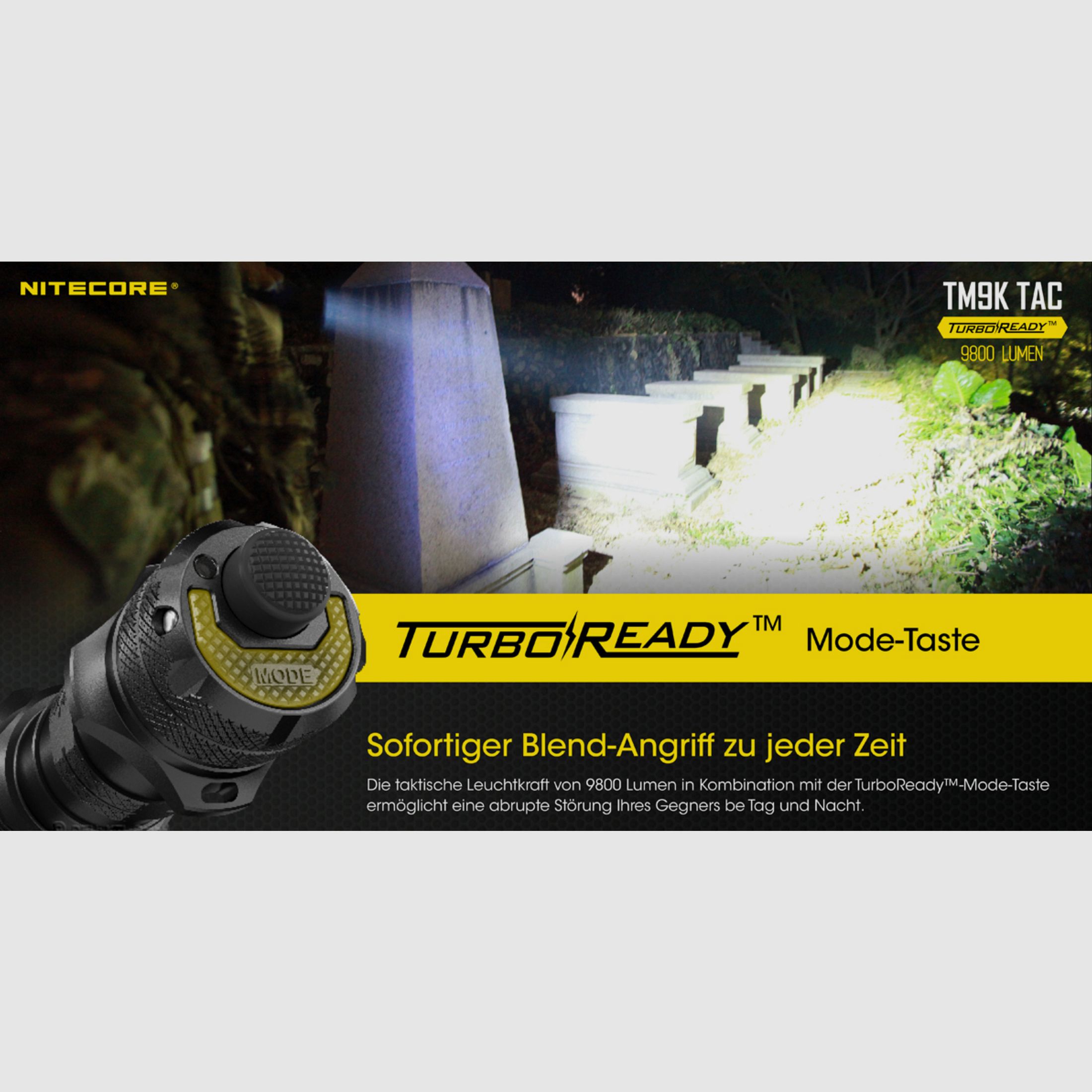 Nitecore Taschenlampe TM9K TAC 9800 Lumen
