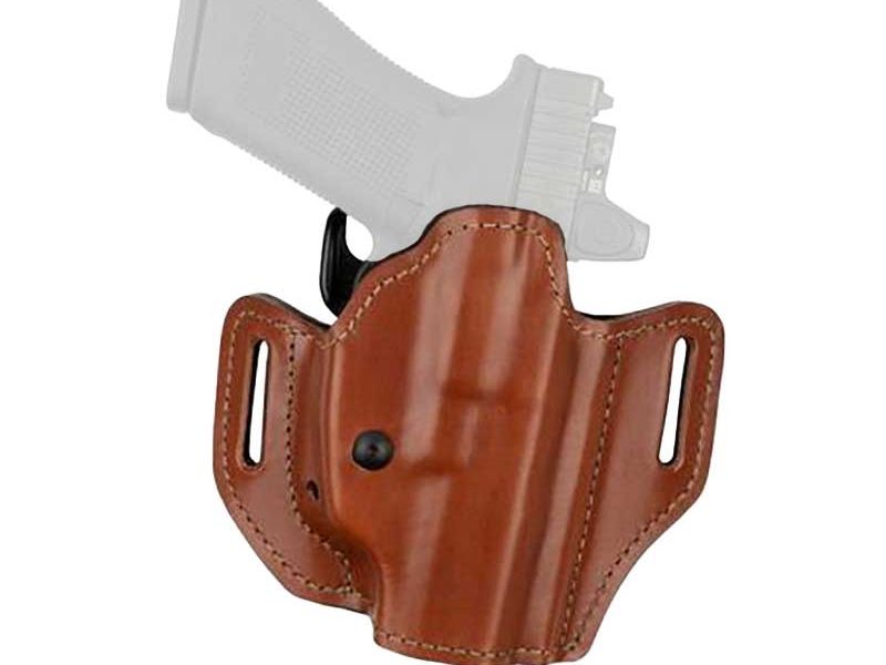 BIANCHI® 126GLS Leder Gürtelholster RDS 183* Glock 26/27/30/30S/33/39,H&K P2000SK/P30SK,S&amp;W M&amp;P Shield/Compact,Walther P99C DAO/QA/AS/PPS 9mm,.40-Beige-Links