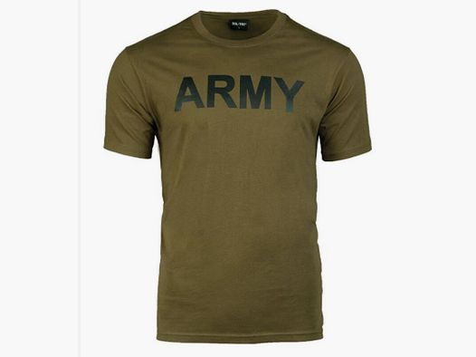 T-Shirt Oliv mit Aufdruck Army
