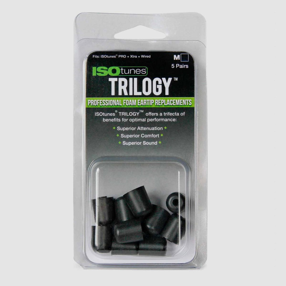 ISOTUNES Bouchons d'oreilles de rechange Trilogy M