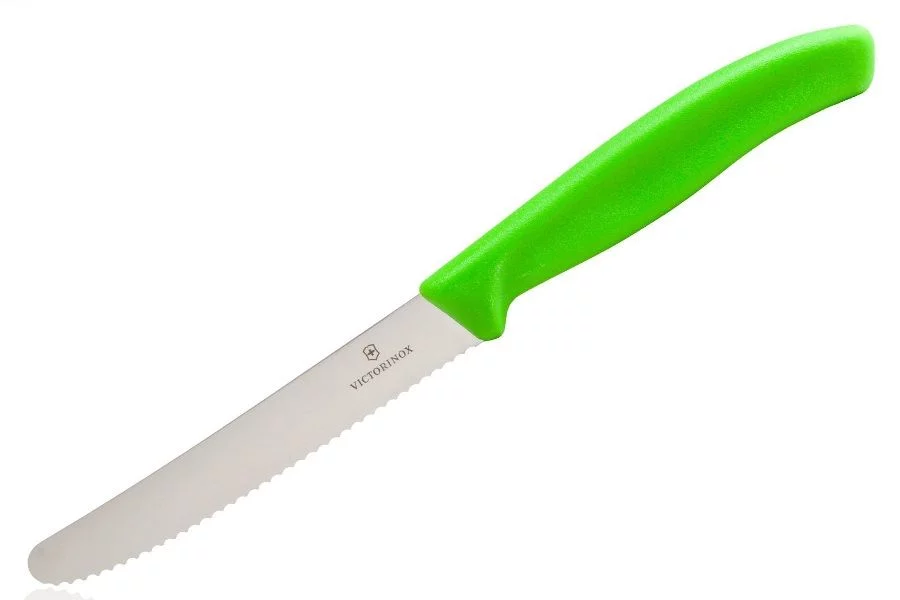 Nóż kuchenny Victorinox SwissClassic Pikutek - do warzyw, wędlin i owoców - seledynowy, zdjęcie 2 z 4