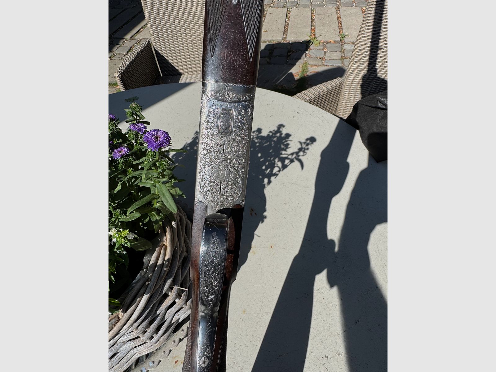 Merkel chef-d'œuvre verrou latéral fusil de chasse, fusil à deux canons et carabine 203E calibre 12/70 .30R Blaser & 9,3x74R