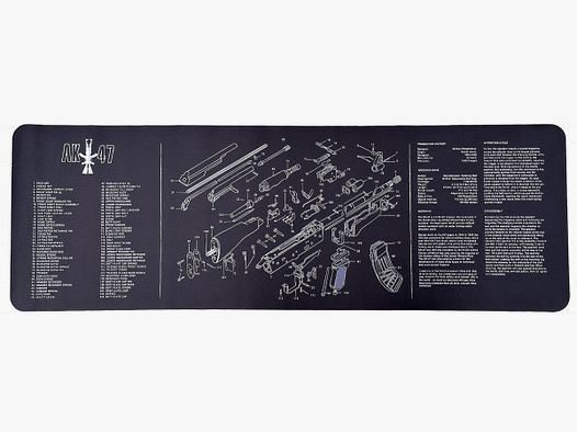 WAFFENMATTE AK-47 - SCHWARZ - WAFFENABLAGE/-REINIGUNGSMATTE
