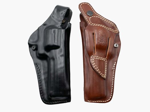 Lederholster "FBI" PRO 6" K/L-Frame S&W 10/19/648/66/67/586/617/686,Ruger GP100,Colt Python,Ruger GP100,Taurus 66/669/689/431/441-Schwarz-Rechtshänder