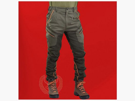 Masseria Stretch Cotton Pants Fluorescent Orange
