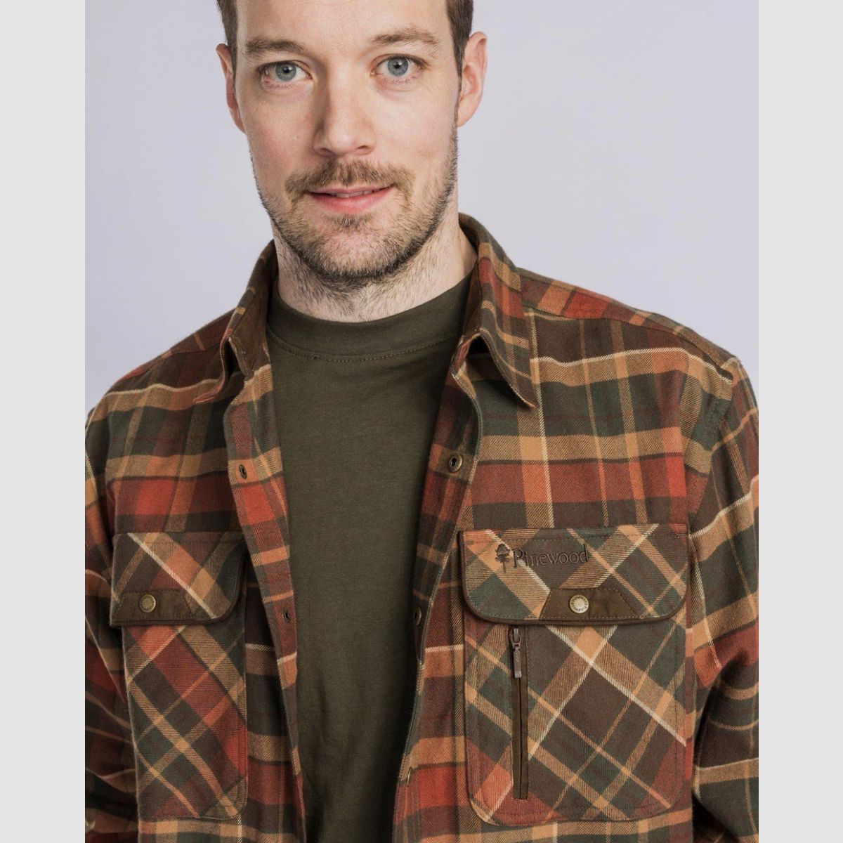 PINEWOOD Prestwick Exclusiv Shirt D.Green/Terracotta