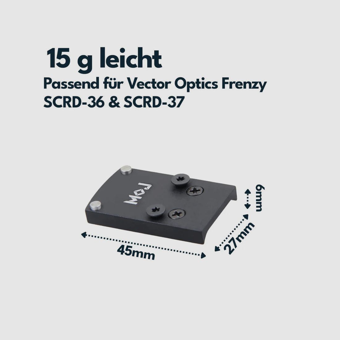 Vector Optics SCRDM-08 Glock Montage für Reflexvisiere mit MOJ (RMR) Footprint