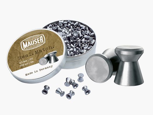 Mauser Flachkopf Diabolos glatt 4,5mm 500 Stück