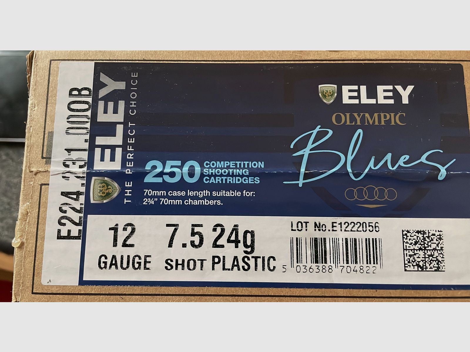 750 Schuss Eley Schrot 24 Gramm Olypic blue, Bild 1 von 2