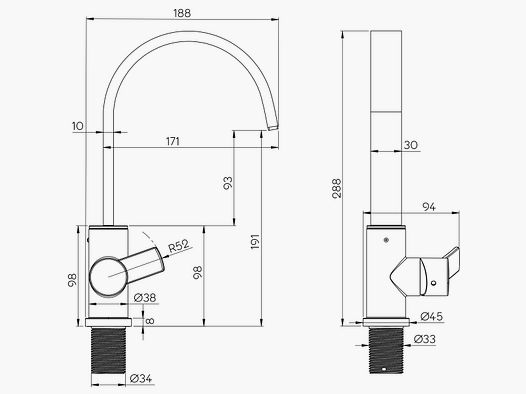 Einhebelmischer Keramik Contur S90