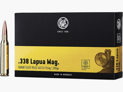 RWS .338 Lapua Mag. TEP (Target Elite Plus) Match 300gr 20 Patronen