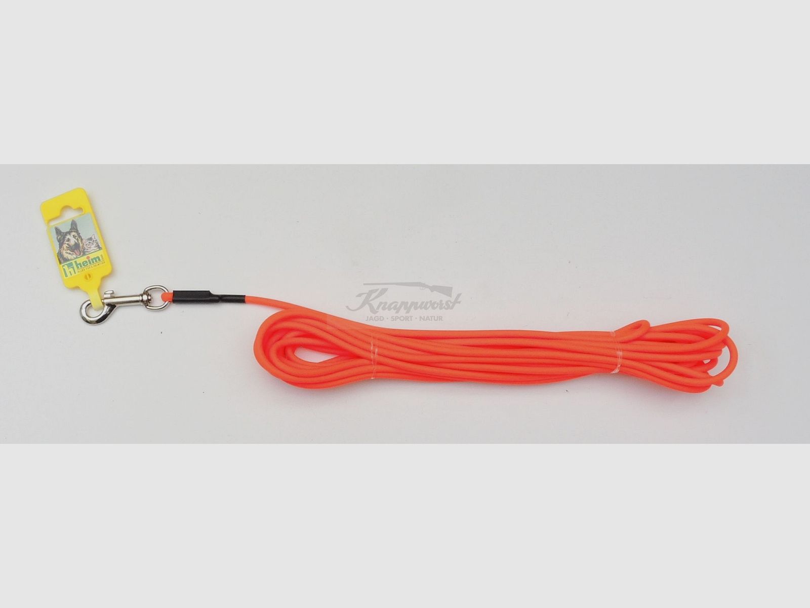 Longe de pistage ronde orange de 10 m, extrémité ouverte