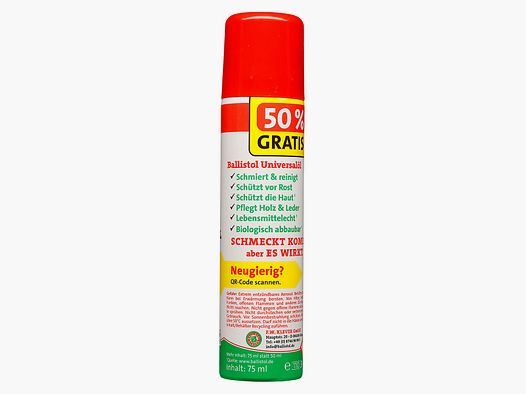 Ballistol universele olie Spray 75 ml – Gratis 50% Extra | Multifunctioneel onderhoudsolie