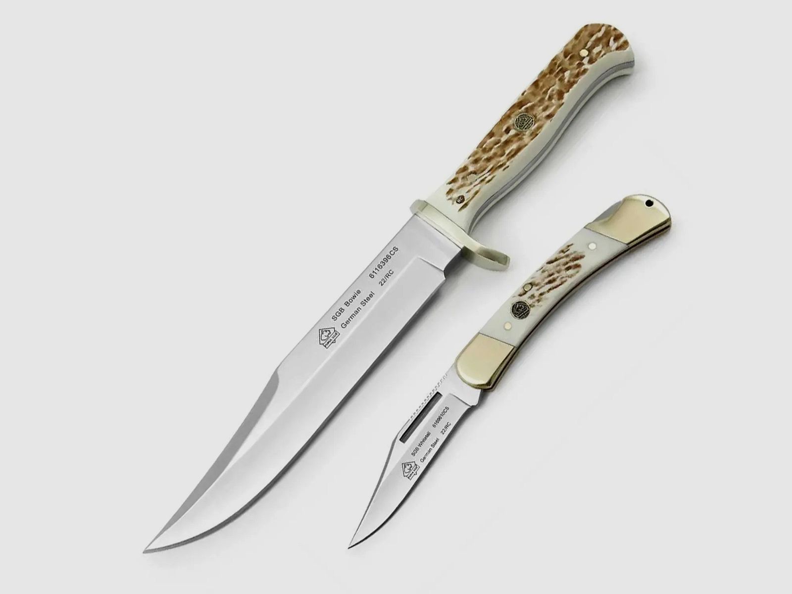 PUMA SGB Bowie / Whitetail, POM Commando Stag