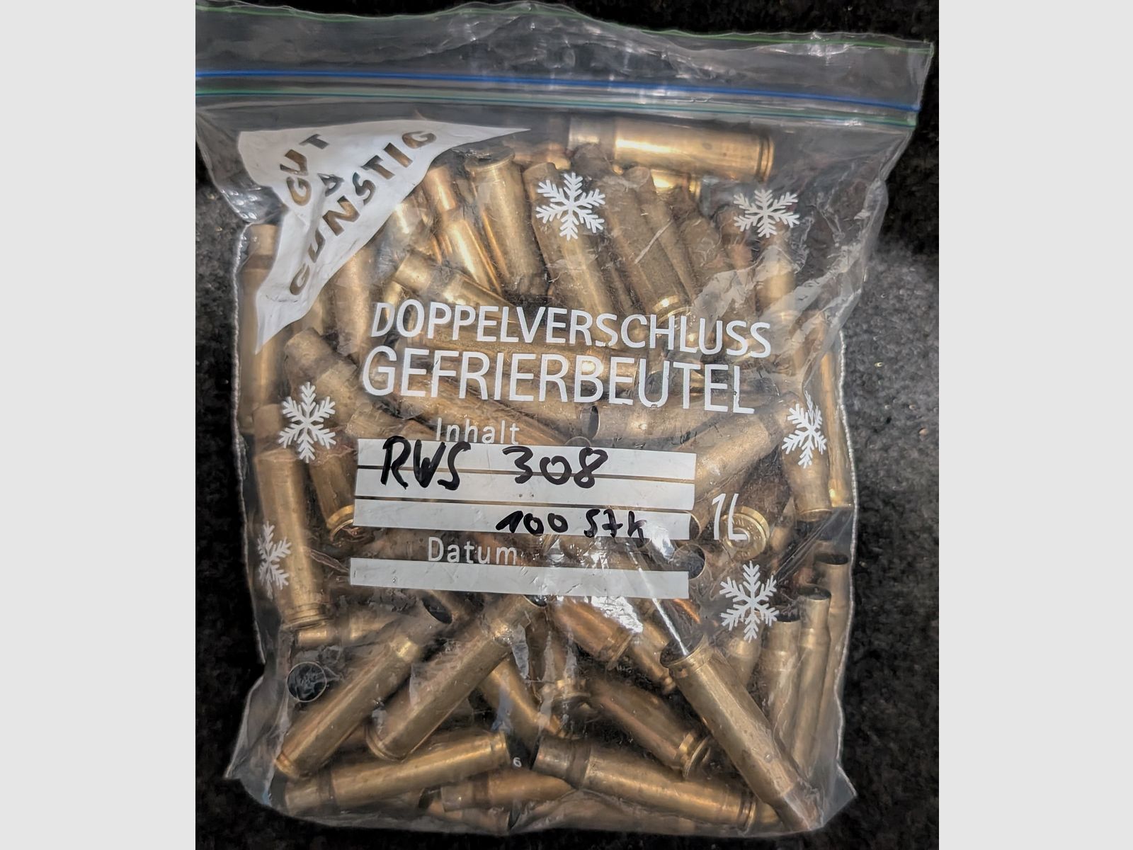 100 St RWS Hülsen .308 Win. 7,62x51 308 Winchester