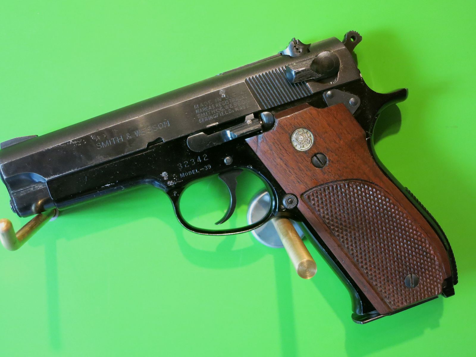 Smith & Wesson Model 39, 9 mm Para -CTG-, 1911er, Sportpistole       #56-