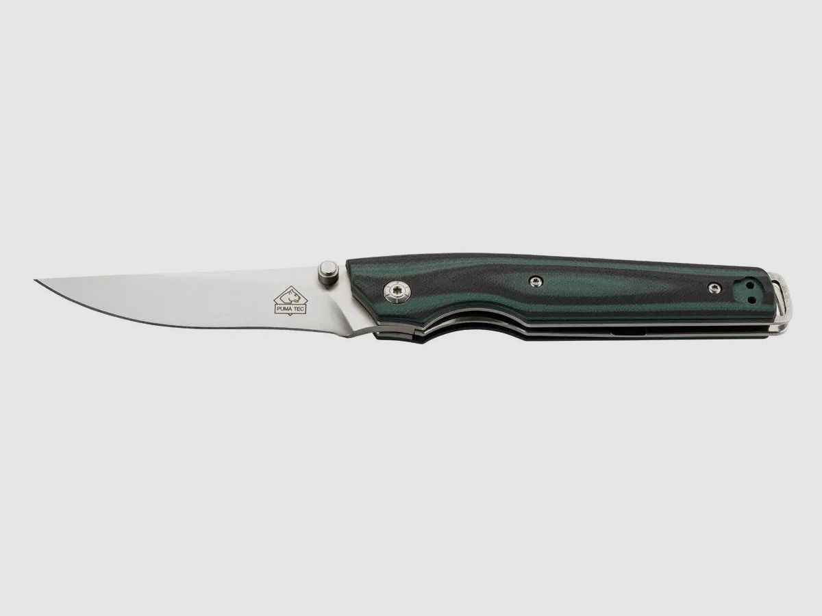 PUMA TEC Folding Knife (green-black G10, Liner Lock)