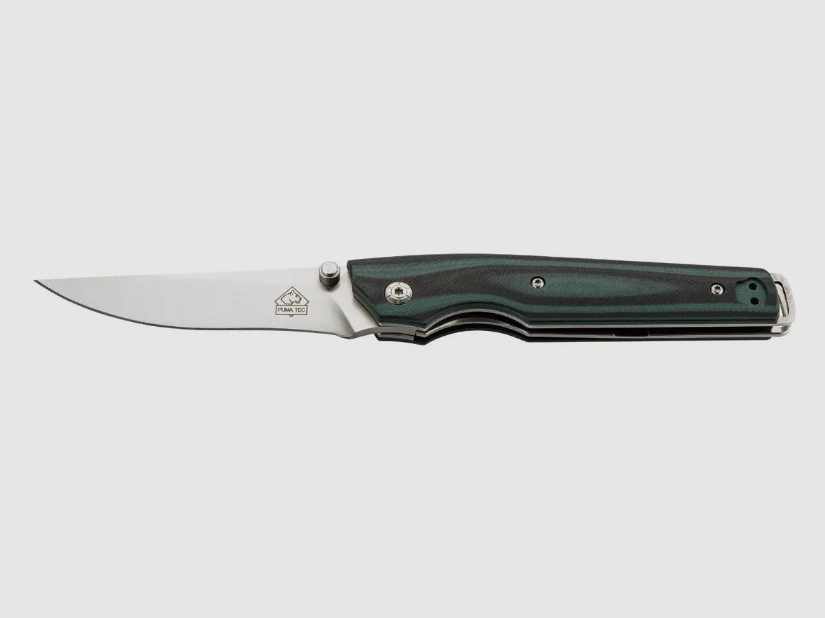 PUMA TEC Coltello pieghevole (G10 verde-nero, Liner Lock)