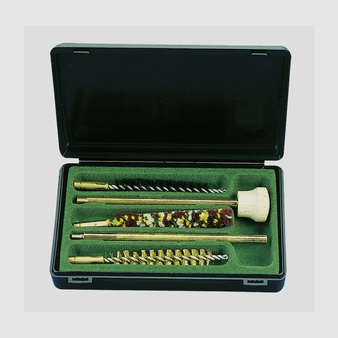 Fritzmann 33621-04 Putzzeug-Set 4-tlg. für Kurzwaffen Kal. 9mm .38/ 357