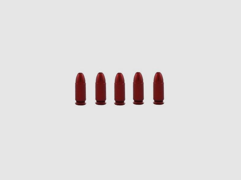 5 Blank cartridges red .380Auto/9mmShort pistol