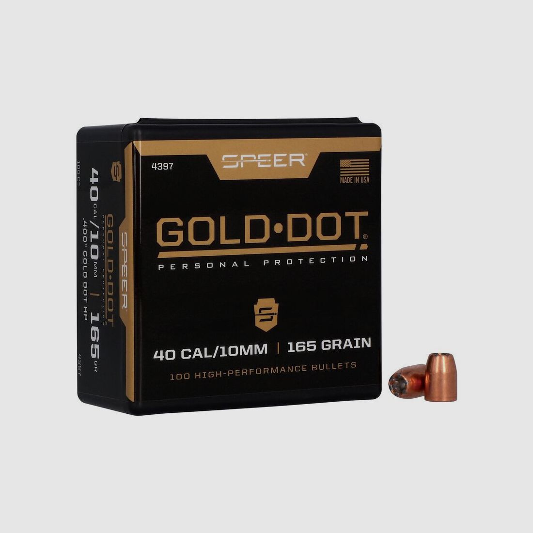 SPEER Gold Dot HP Geschosse – .400″ – 165 grains