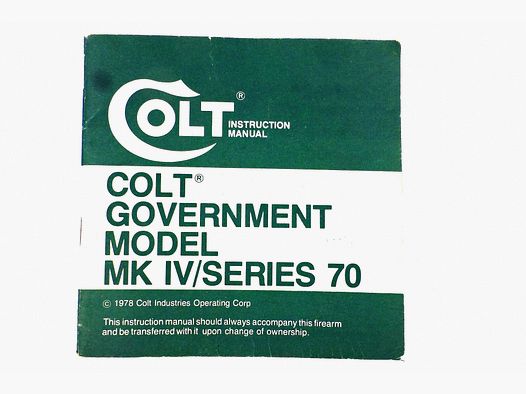 Bedienungsanleitung COLT „Government“