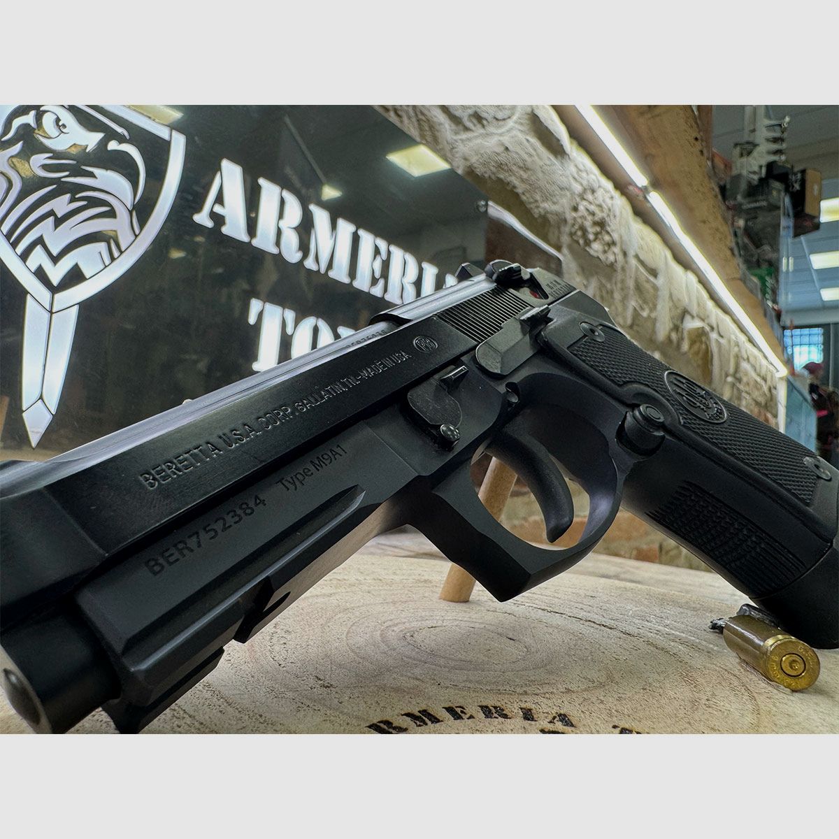 USATO – PISTOLA – BERETTA TYPE M9A1 92FS COMPACT cal. 9×21, immagine 3 di 6