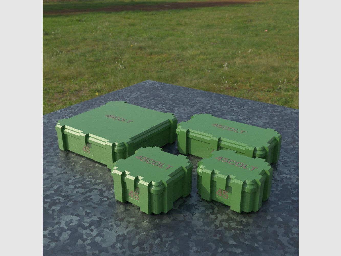 Filamelt Munitionsbox / Ammo Box .45 Colt – Patronenbox ‘Klappdeckel’ – 20 / 25 / 50 / 100 Runden