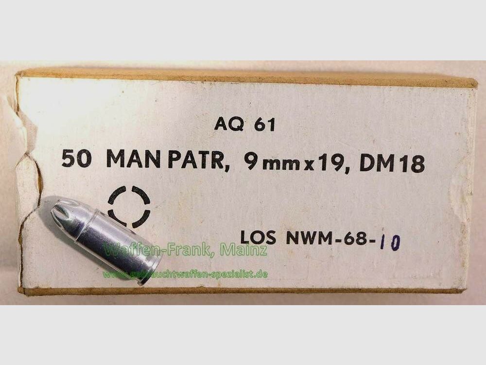 RWS (WZd.Fa.Rottweil) Platz/Manöverpatrone 9 mm Luger Platz/9x19