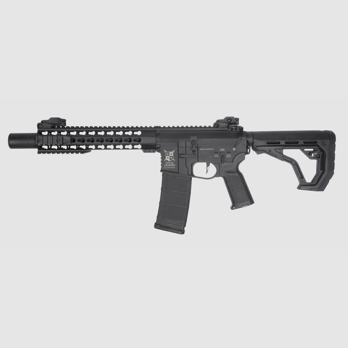 AR15 KeyMod 10 pollici PREDATOR CHARLIE EAGLE ETU Nero S-AEG Fucile Airsoft Libero da 18 Anni | Delta Armory