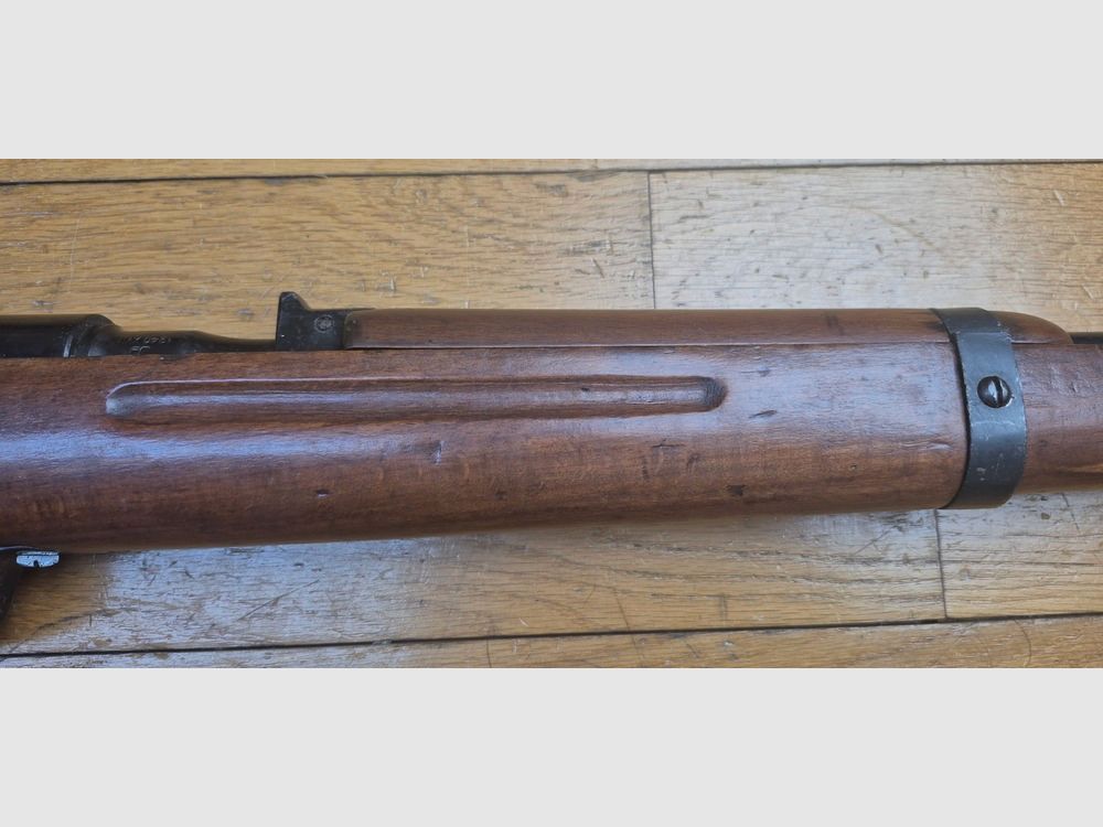 Sehr schöner Karabiner Truppe Speciale Carcano Modell 1938 (91/38 TS) – Arsenal von Terni – Kal. 6,5×52 – Monomatrikulation – Sehr schönes Holz – Ausgezeichneter mechanischer Zustand – Schöner Lauf mit klaren Zügen bis zur Mündung – Waffe von 1940 – TBE++/TBE+++, Bild 8 von 34