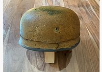 Parachutiste allemand - casque M38 en camouflage - finition Rauhtarn 1944