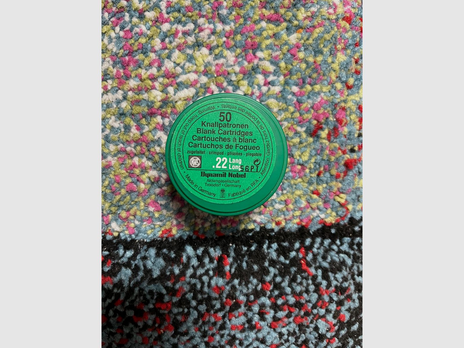 .text>.22 lang Knall Platzpatronen RWS