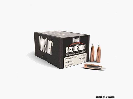 PRAWDZIWE – NOSLER – ACCUBOND 270 kal. (.277″) Spitzer 130gr (8,4 gram) (50 szt.) -54987