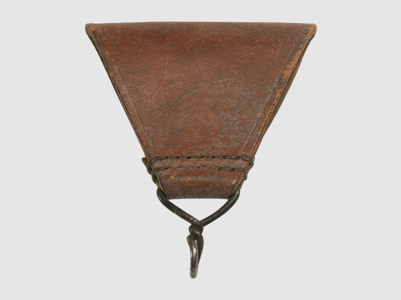 Französische Armee Franz. Koppelschlaufe Dreieck Leder gebraucht