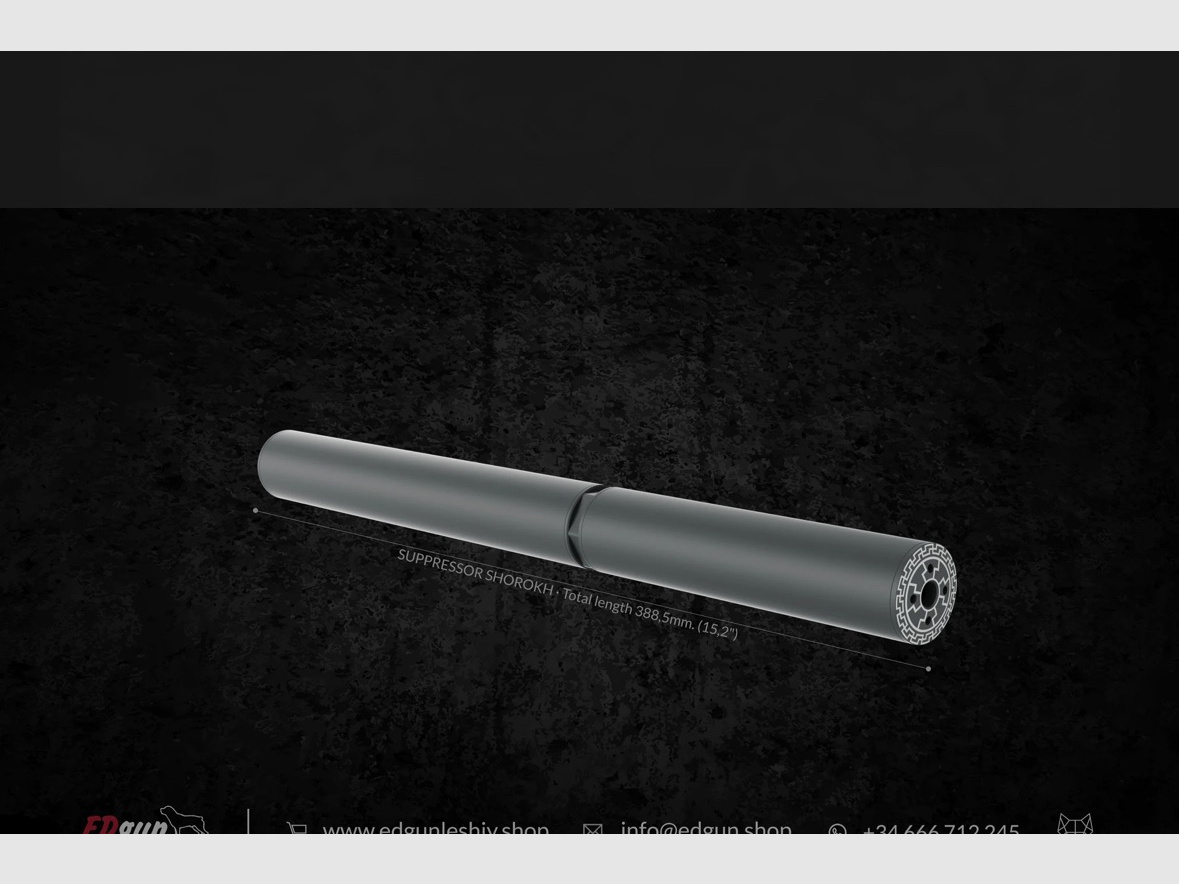 Edgun Leshiy 2 Suppressor "Shorokh"* .177 (4.5mm) / .22 (5.5mm )