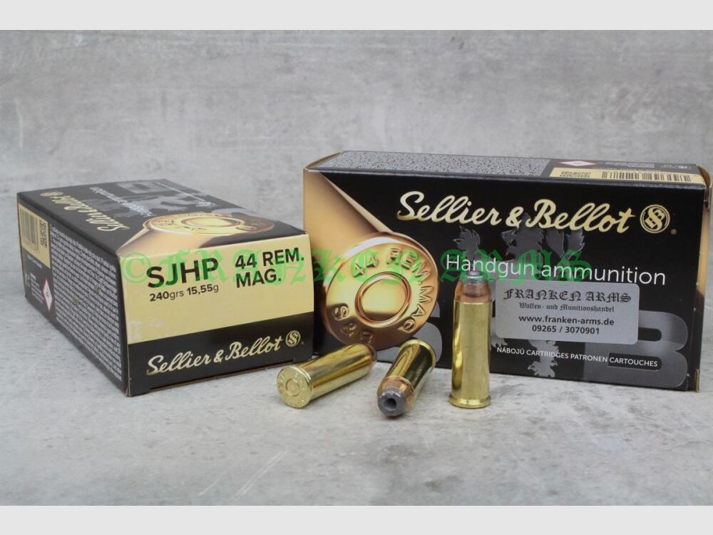 Sellier&Bellot .44 Mag. SJHP 240gr. 15.6g 50 pieces quantity discounts
