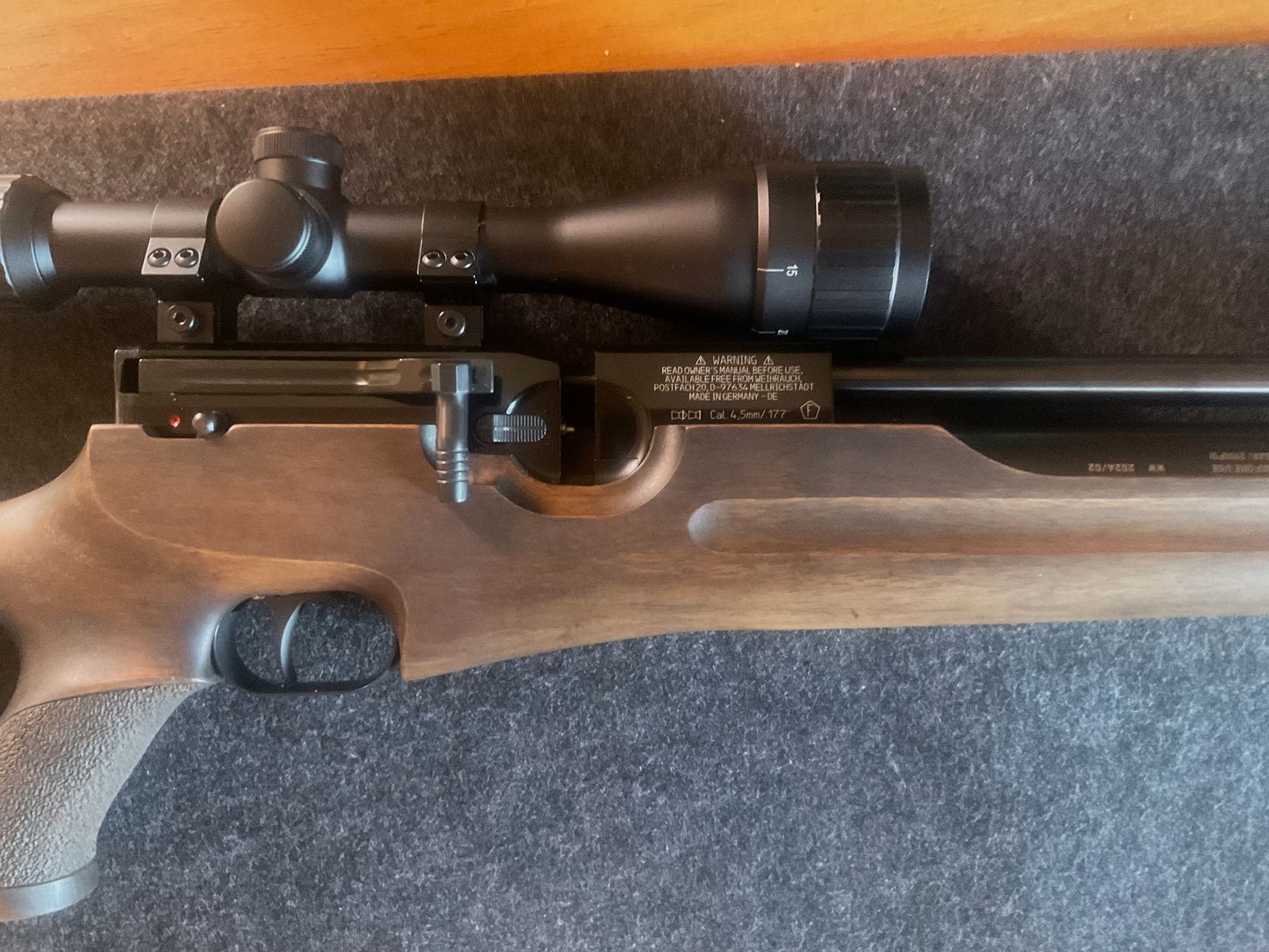 HW 100 T silencer, Hawke 4-12x40 and case (Tectake) 6/2024